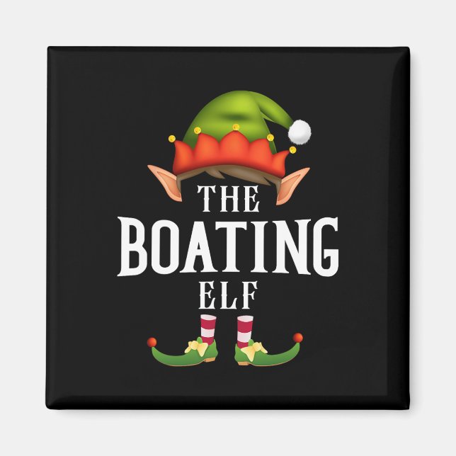 Imán Boating Elf Group Funny Christmas Pajama Party  (Frente)