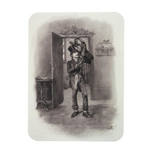 Imán Bob Cratchit y Tim minúsculo, de 'Charles Dickens