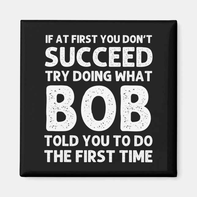 Imán Bob Gift Name D Birthday Funny Christma  (Frente)