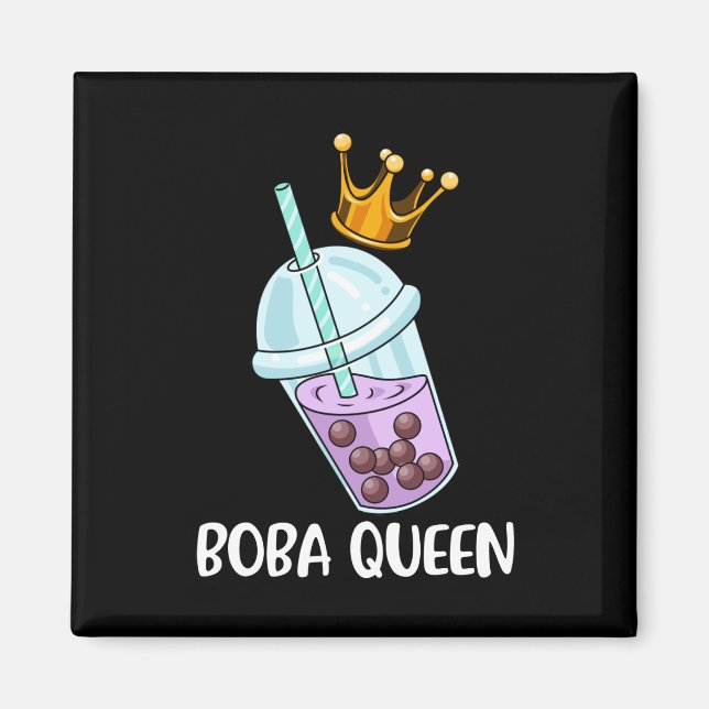 Imán Boba Tea Gift Chicas Bubble Tea Gift Mujeres Boba (Frente)
