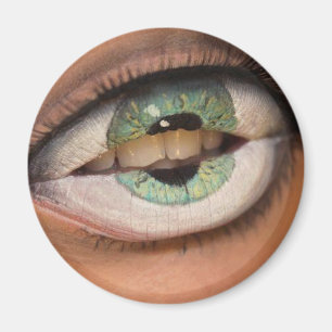 Imán Boca de ojos verdes