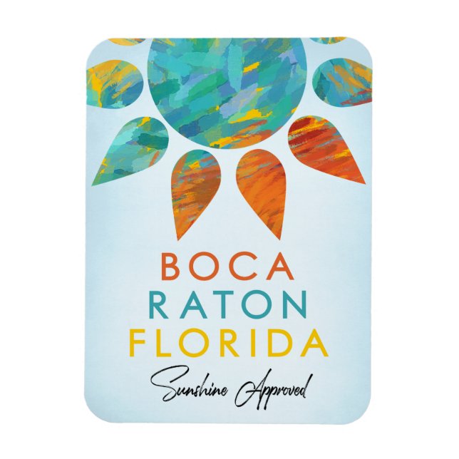 Imán Boca Raton Florida Sunshine Travel (Vertical)