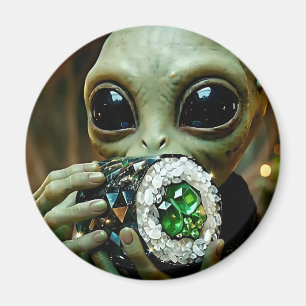 Imán Boceto de comida cristalina y alienígena extraterr
