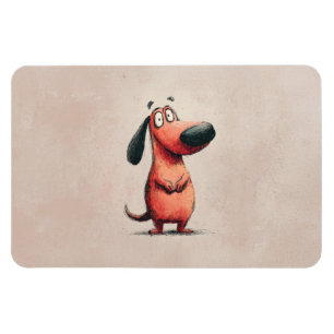 Imán Boceto de perro de dibujos animados lindo ilustrac