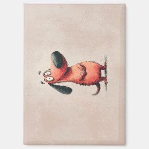 Imán Boceto de perro de dibujos animados lindo ilustrac