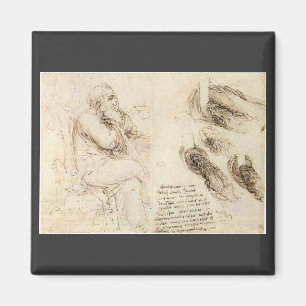 Imán Boceto del Anciano y el Agua de Leonardo da Vinci