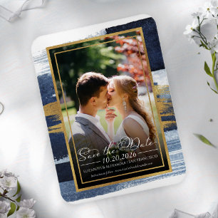 Imán Boda abstracta Guardar las invitaciones de fecha