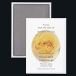 Imán Boda Amarilla Rosebud Salva La Fecha<br><div class="desc">Boda salva la fecha imán amarillo rosebud. Puedes personalizar esta boda de color amarillo ahorrando la cita imán con tus propios detalles bodas. Si necesita ayuda para personalizar, póngase en contacto con nosotros a través del enlace de esta página. Boda personalizada con palo de rosa amarillo ahorra el imán de...</div>