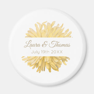 Imán Boda amarillo y blanco
