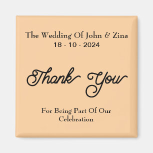 Imán Boda Big Calligraphy Gracias