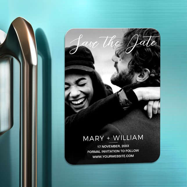 Imán Boda blanca y negra salva la foto de la fecha (Subido por el creador)