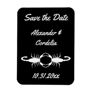 Imán Boda blanco gótico Scorpions Personalizado