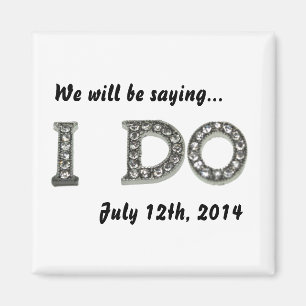 Imán Boda Bling Save the Date Magnet