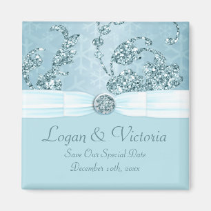 Imán Boda Blue Ice Sparkle Wonderland