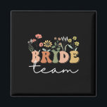 Imán Boda Bride Team Bride Wildflower Bachelorette P<br><div class="desc">Boda del equipo de novias Novia Flor silvestre Bachelorette Party Tees</div>