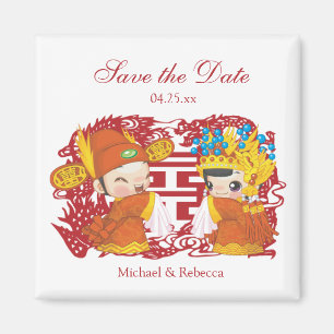 Imán Boda china tradicional salva la fecha