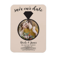 Boda de Almond Bisque Ring Photo Save the Date