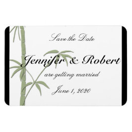 Imán Boda de belleza de bambú salva la fecha