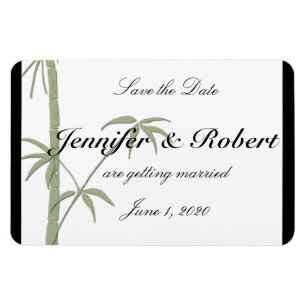 Imán Boda de belleza de bambú salva la fecha