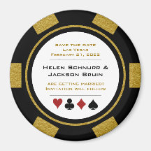 Boda de Chip Black Gold de Vegas Guardar la fecha