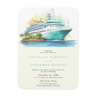 Imán Boda de crucero acuarela