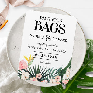 Imán Boda De Destino Tropical Guardar La Fecha