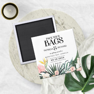 Imán Boda De Destino Tropical Guardar La Fecha