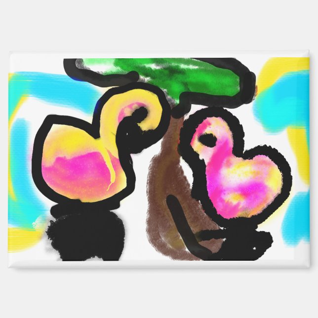 Imán Boda de flamencos rosados (Anverso)