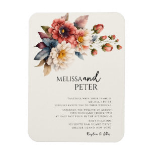 Imán Boda de flores silvestres