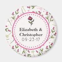 Boda de flores silvestres rosas y verdes