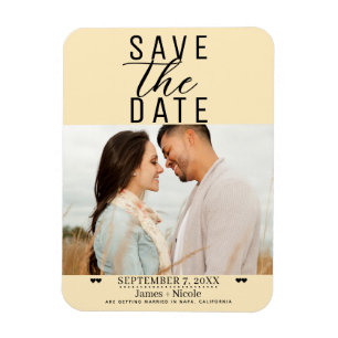 Imán Boda de Foto Save the Date de Custodia Cálida Mode