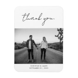 Imán Boda de fotos de escritura manuscrita moderna Grac