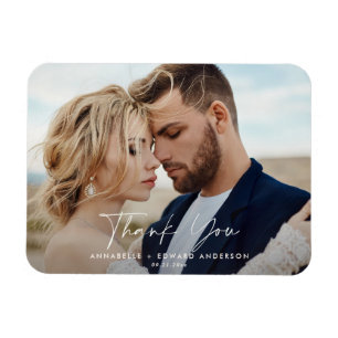 Imán Boda de fotos de guiones gracias teracotta moderno