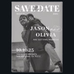 Imán Boda de fotos de portada de revista en blanco y ne<br><div class="desc">Magazine en blanco y negro Portada de imán de Boda fotográfico</div>