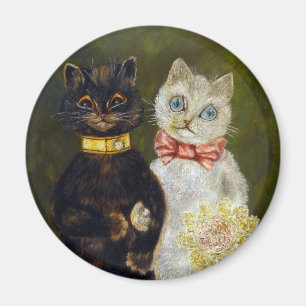 Imán Boda de gatos, matrimonio, novia, Louis Wain