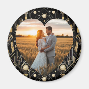 Imán Boda de glamour vintage Art Deco