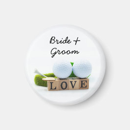 Imán Boda de golf novia novio golf tee con amor