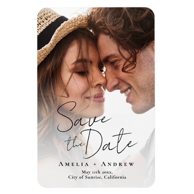 Imán Boda de guión gráfico de compromiso elegante (Vertical)