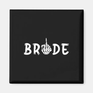 Imán Boda de Halloween Novia Groom Skeleton hasta la mu