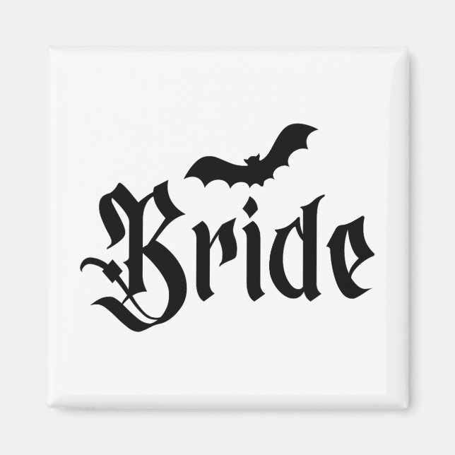 Imán Boda de Halloween Spooky Bride Groom Couple Matchi (Frente)
