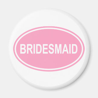 Imán Boda de la dama de honor Oval Pink