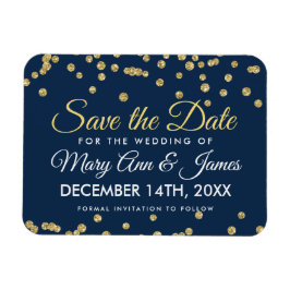 Imán Boda de la Marina Confetti, Purpurina de oro, salv