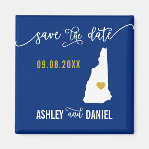 Imán Boda de la Marina de Nuevo Hampshire Salven el map