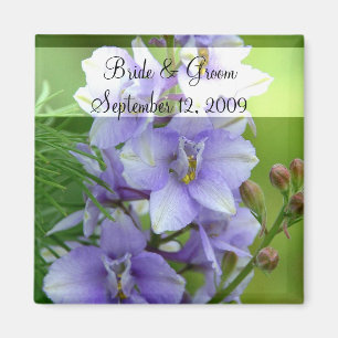 Imán Boda de Larkspur de la lavanda