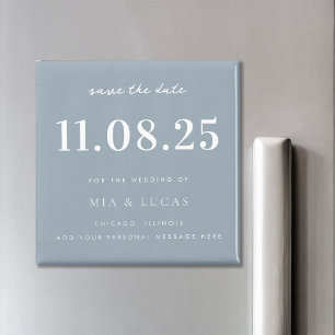 Imán Boda De Moda Mínima Fecha No Foto Guardar La Fecha