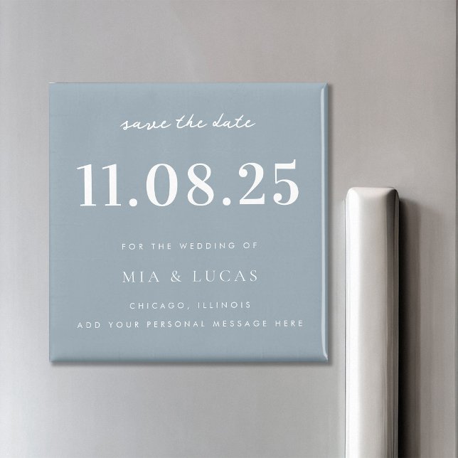 Imán Boda De Moda Mínima Fecha No Foto Guardar La Fecha (Subido por el creador)