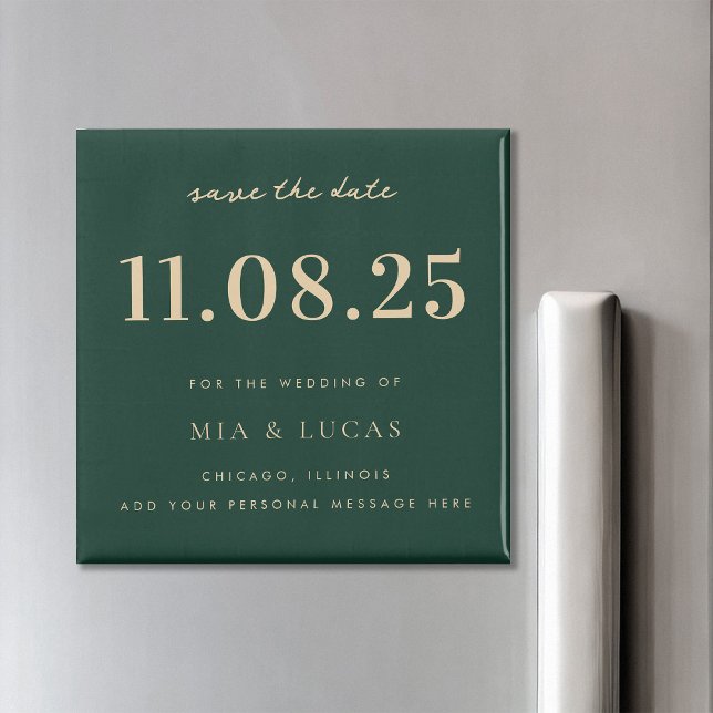 Imán Boda De Moda Mínima Fecha No Foto Guardar La Fecha (Subido por el creador)