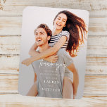 Imán Boda de Moda Minimalista moderna Gracias<br><div class="desc">El diseño está compuesto por una tipografía moderna de moda con fuentes sans serif y serif.</div>