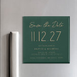 Imán Boda De Moda Moderna Simple No Foto Guardar La Fec<br><div class="desc">Un simple moderno salva el imán de la fecha. Personalice este diseño en blanco y negro de moda para tener su fecha de boda,  nombres y detalles.</div>