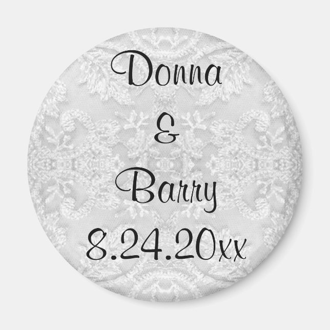 Imán Boda de novia encaje blanco (Frente)